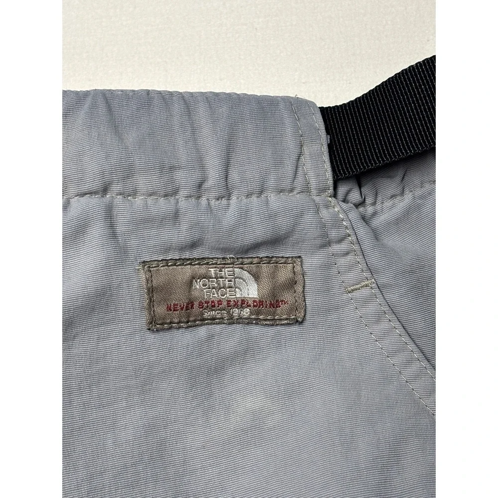 The North Face Mens Gray Nylon Cargo Hiking Shorts Built-in Belt W38 L10
